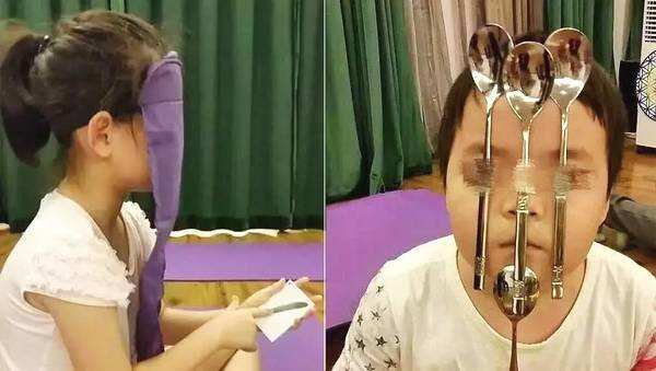 12天，學費200000元！奇葩補習班學習如何把勺子貼在臉上 