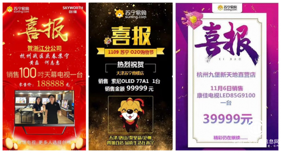 雙十一的驚人購買力！蘇寧高端彩電賣爆了