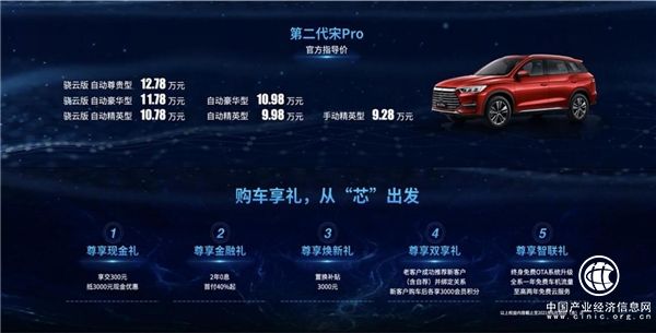 售價9.28-12.78萬元 第二代宋Pro煥芯上市