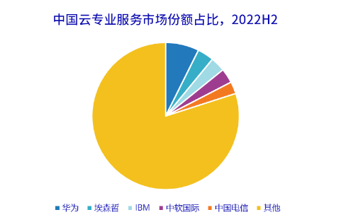 2022下半年中國云專業(yè)服務市場規(guī)模同比增長17.6% 華為排名第一