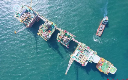 渤海油田建成我國首個(gè)海上“五星連珠”平臺