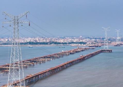 國內跨海距離最長的架空輸電線路全線貫通