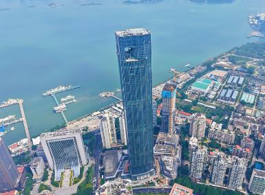 建筑高度339.88米、福建第一高樓——廈門綠發(fā)國際中心A塔竣工