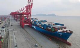 “錢凱—上?！焙＿\航線進出口貨值突破50億元