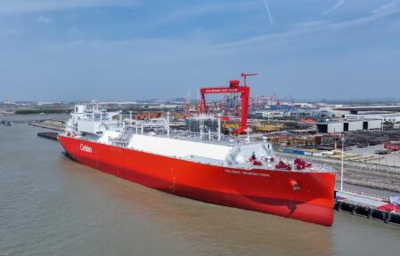 我國首艘18萬立方米液化天然氣運輸船建造完工