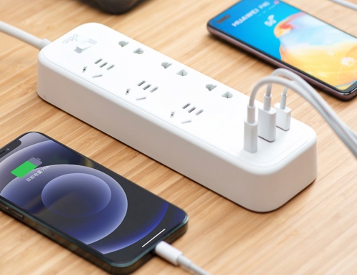大功率快充丨aigo六位延長(zhǎng)線插座65W PD版滿足快速充電需求
