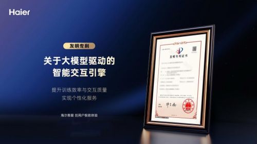 中國首個(gè)！海爾智家獲批客服智能交互引擎系統(tǒng)專利