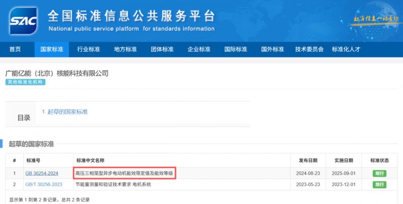 廣能億能核能多次參與節(jié)能電機(jī)國標(biāo)制定，打造行業(yè)新標(biāo)桿