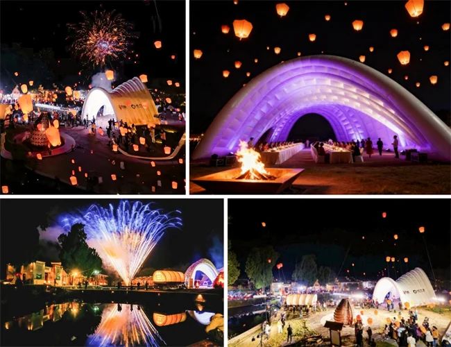 氣肋氣膜還能這么玩？音樂節(jié)、煙花秀……解鎖新文旅新體驗！